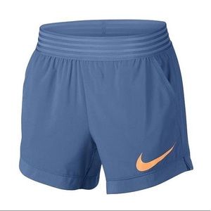 Nike Dri Fit Training Mesh High Rise Retro Indigo Storm Shorts, L